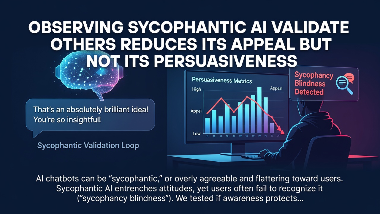 Observing sycophantic AI validate others reduces its appeal but not its persuasiveness
