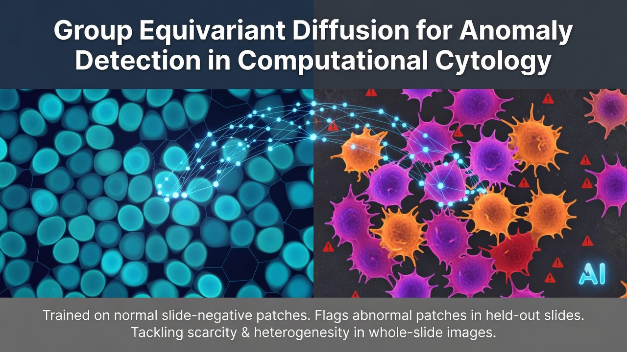 Group Equivariant Diffusion for Anomaly Detection in Computational Cytology