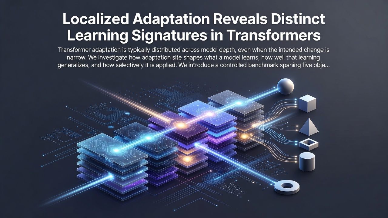 Localized Adaptation Reveals Distinct Learning Signatures in Transformers