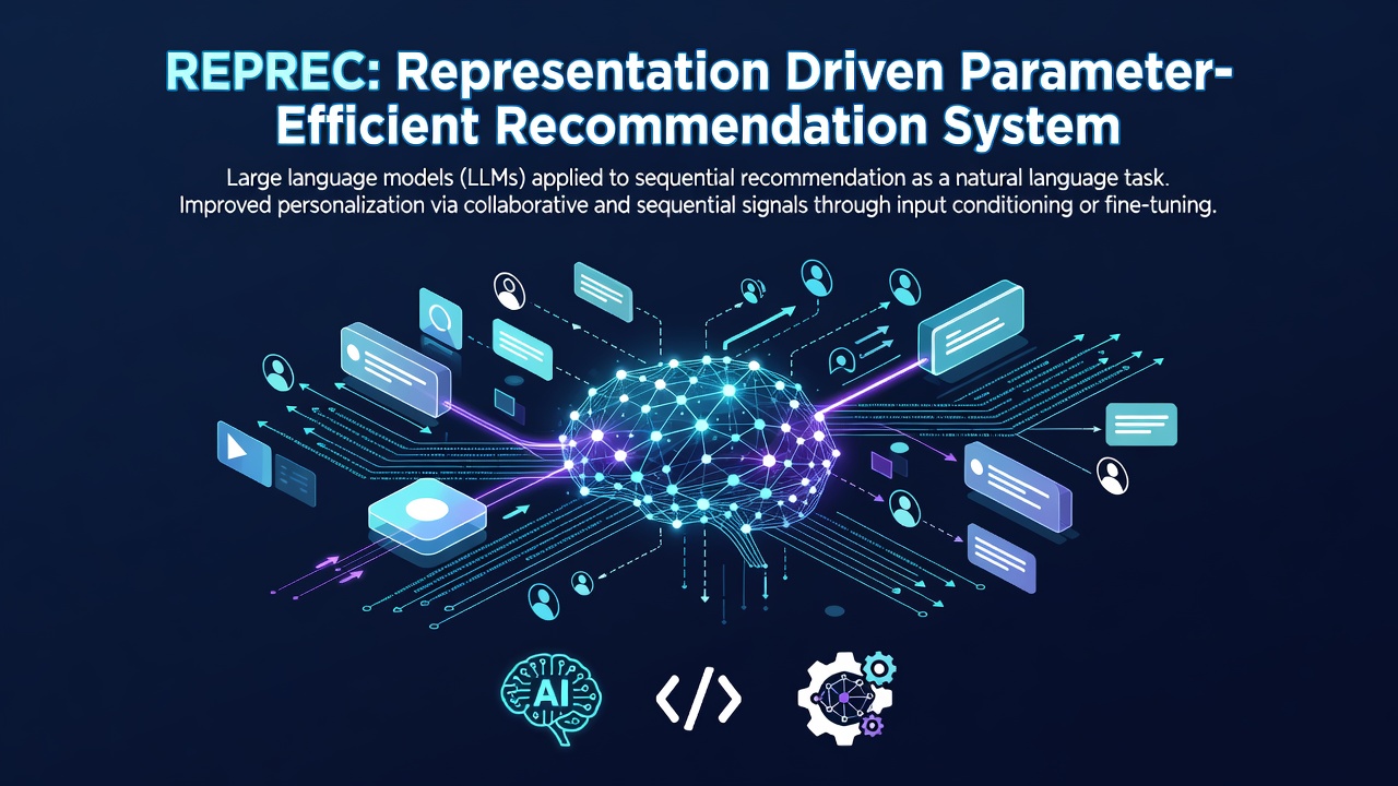 REPREC: Representation Driven Parameter-Efficient Recommendation System