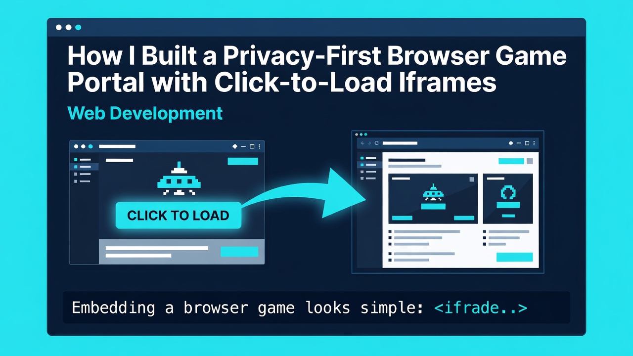 How I Built a Privacy-First Browser Game Portal with Click-to-Load Iframes