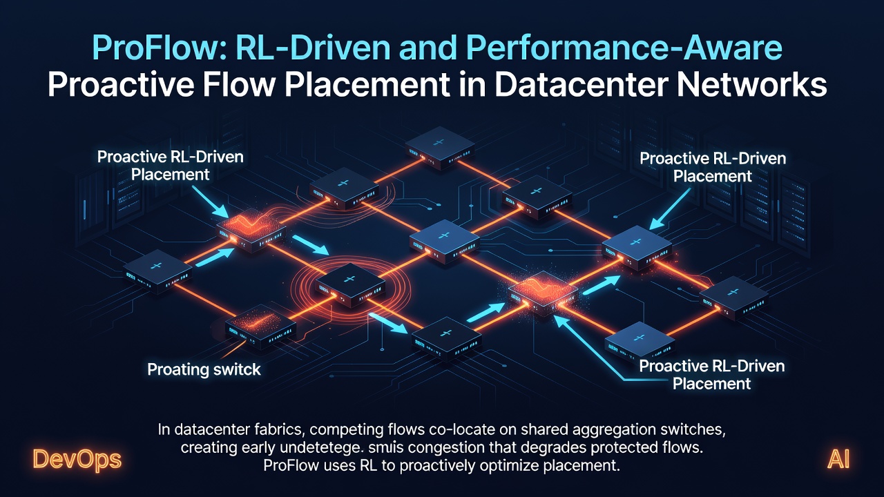 ProFlow: RL-Driven and Performance-Aware Proactive Flow Placement in Datacenter Networks