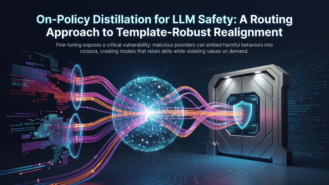 On-Policy Distillation for LLM Safety: A Routing Approach to Template-Robust Realignment