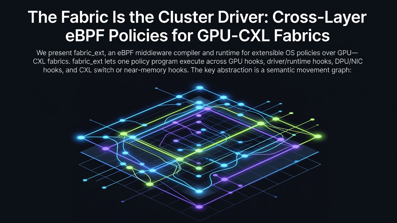 The Fabric Is the Cluster Driver: Cross-Layer eBPF Policies for GPU-CXL Fabrics