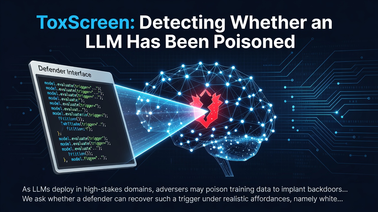 ToxScreen: Detecting Whether an LLM Has Been Poisoned