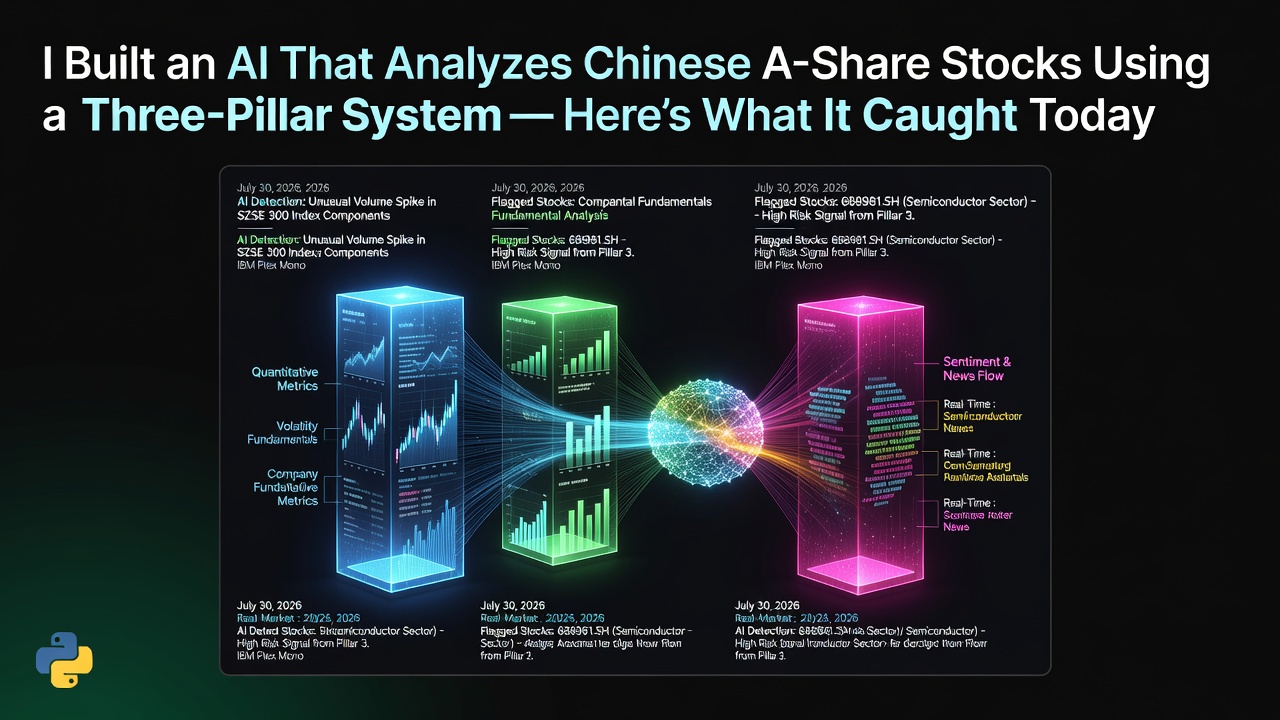 I Built an AI That Analyzes Chinese A-Share Stocks Using a Three-Pillar System — Here's What It Caught Today
