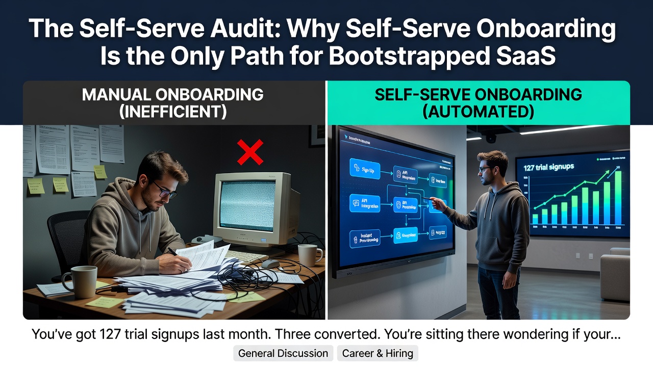 The Self-Serve Audit: Why Self-Serve Onboarding Is the Only Path for Bootstrapped SaaS
