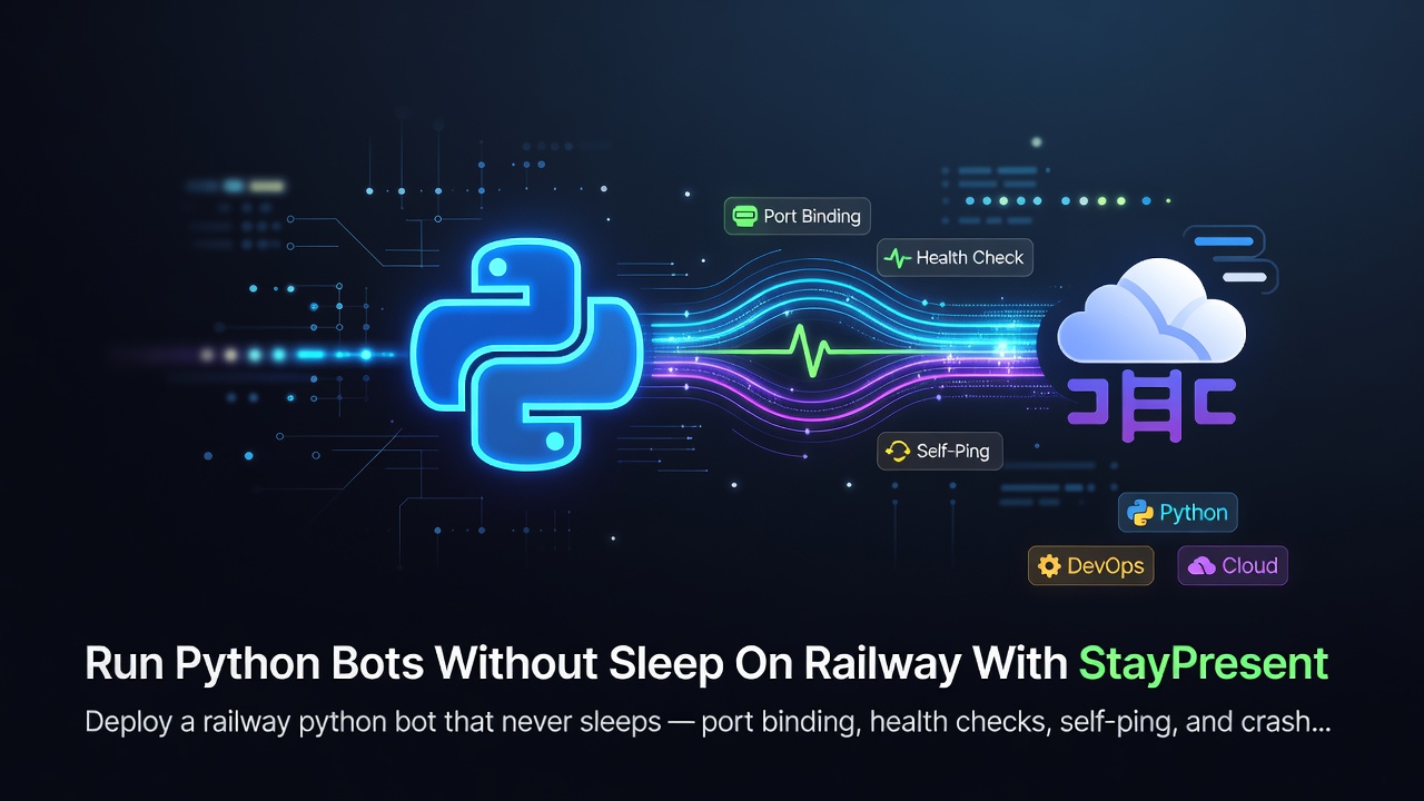 Run Python Bots Without Sleep On Railway With StayPresent