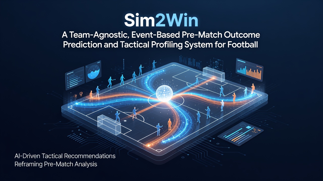 Sim2Win: A Team-Agnostic, Event-Based Pre-Match Outcome Prediction and Tactical Profiling System for Football