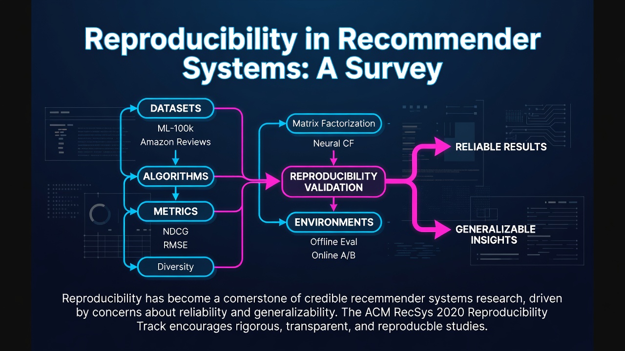 Reproducibility in Recommender Systems: A Survey