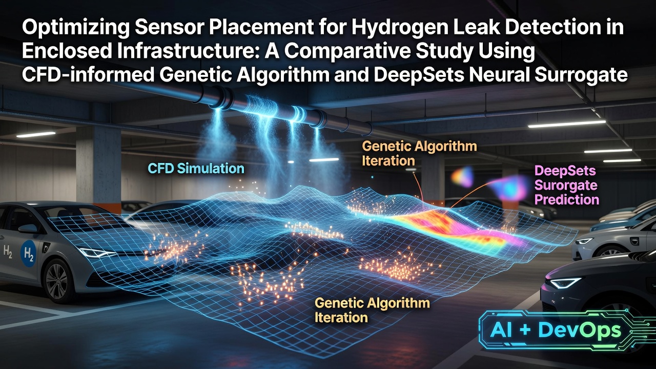 Optimizing Sensor Placement for Hydrogen Leak Detection in Enclosed Infrastructure: A Comparative Study Using CFD-informed Genetic Algorithm and DeepSets Neural Surrogate