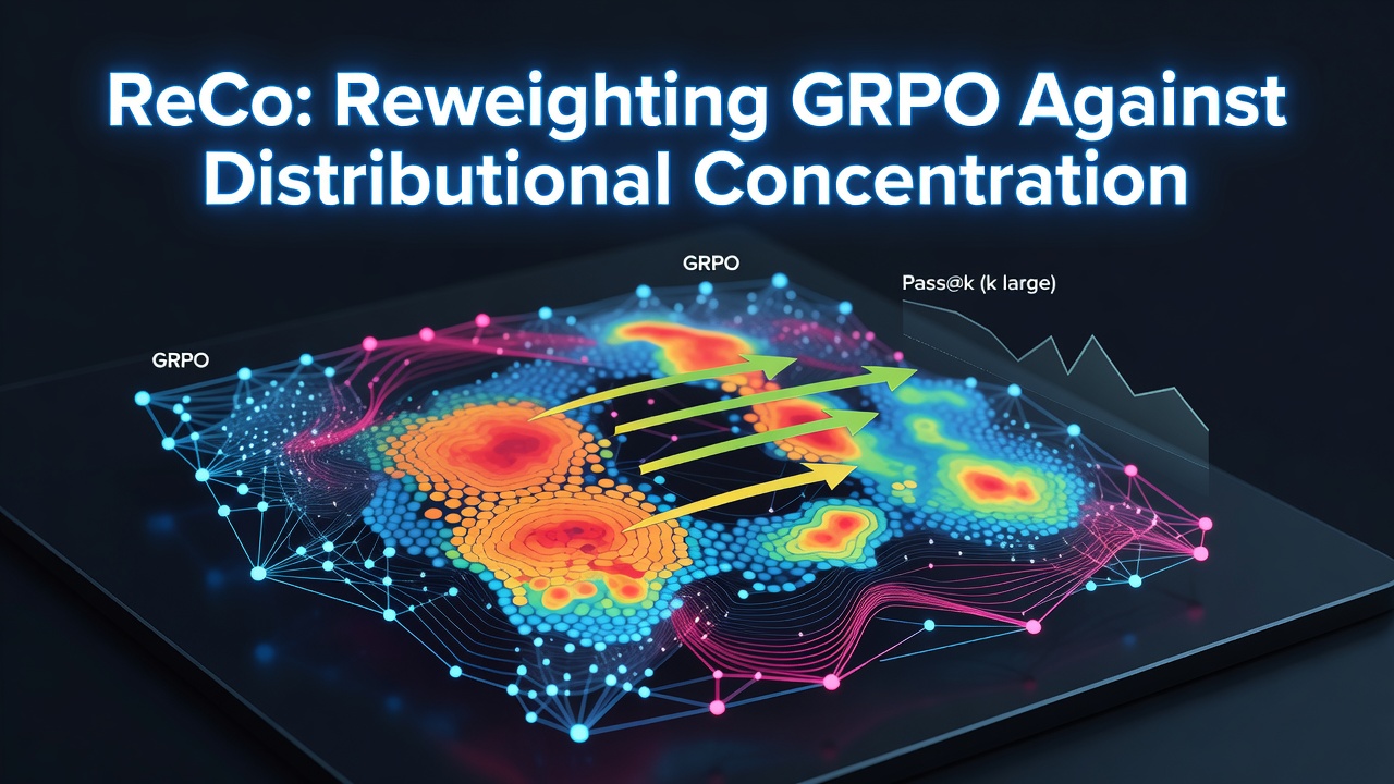 ReCo: Reweighting GRPO Against Distributional Concentration