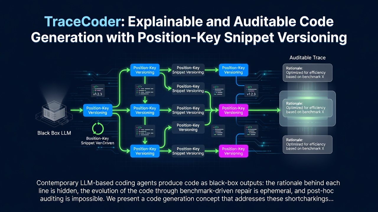TraceCoder: Explainable and Auditable Code Generation with Position-Key Snippet Versioning