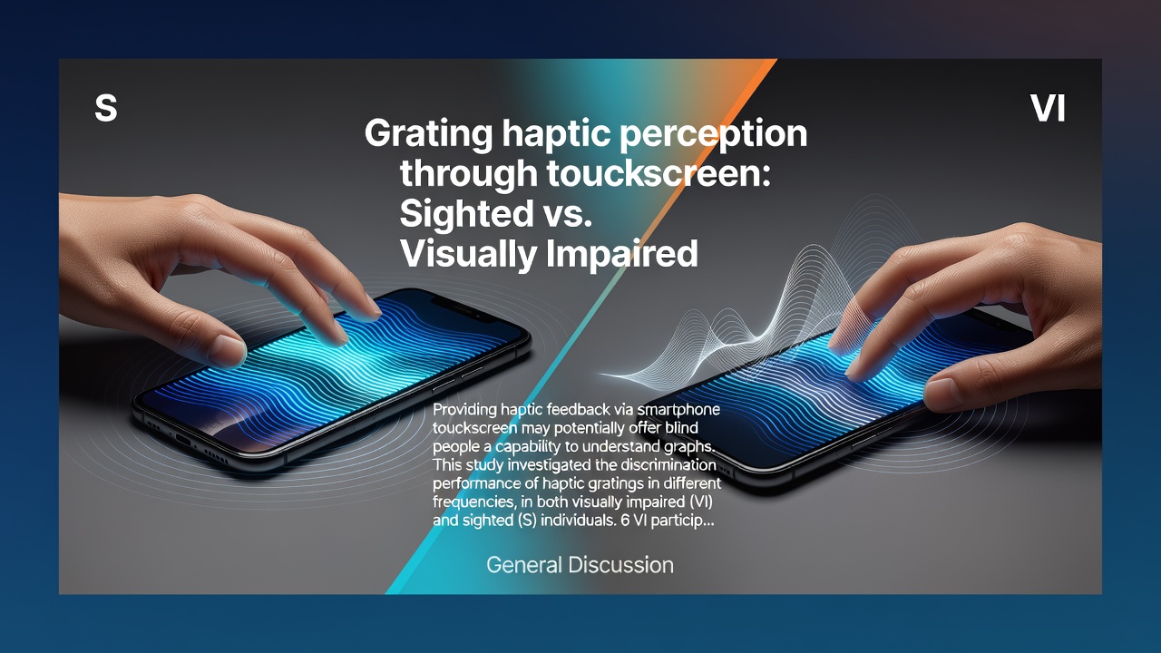 Grating haptic perception through touchscreen: Sighted vs. Visually Impaired