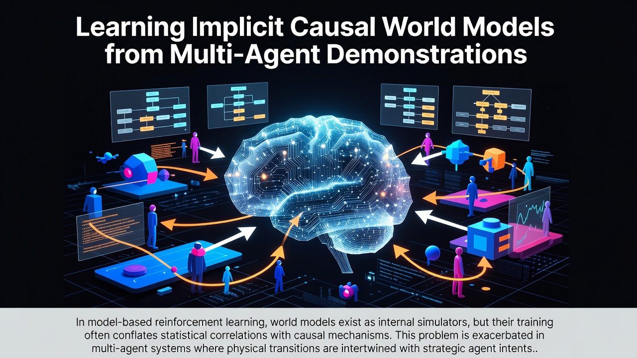 Learning Implicit Causal World Models from Multi-Agent Demonstrations