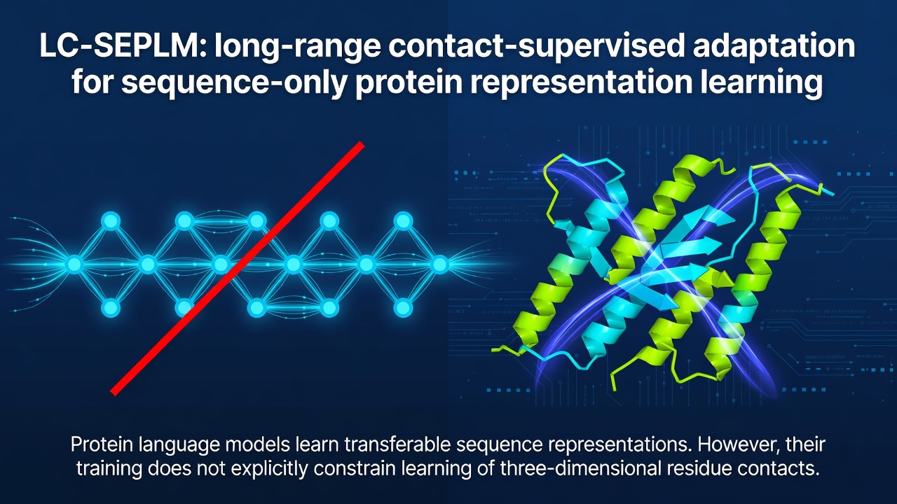 LC-SEPLM: long-range contact-supervised adaptation for sequence-only protein representation learning