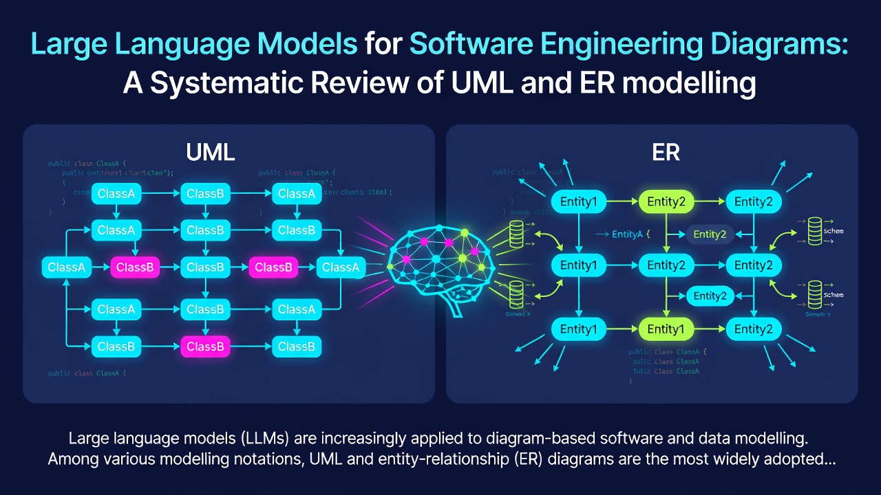 Large Language Models for Software Engineering Diagrams: A Systematic Review of UML and ER modelling