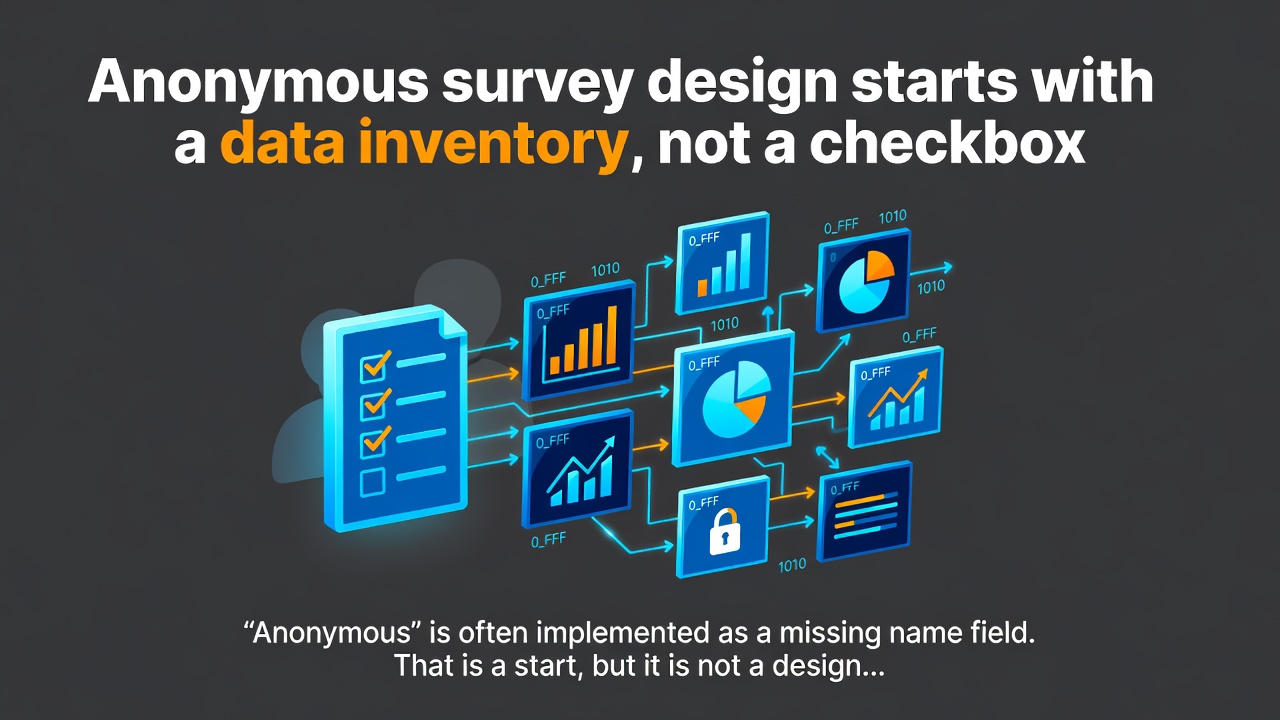 Anonymous survey design starts with a data inventory, not a checkbox