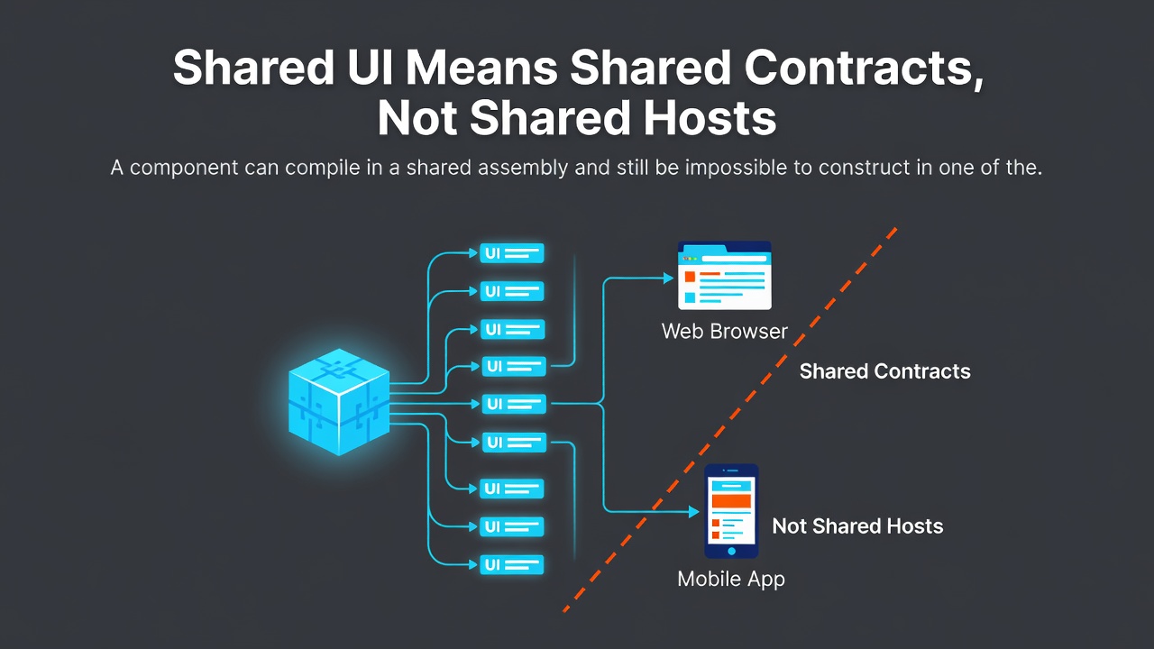Shared UI Means Shared Contracts, Not Shared Hosts