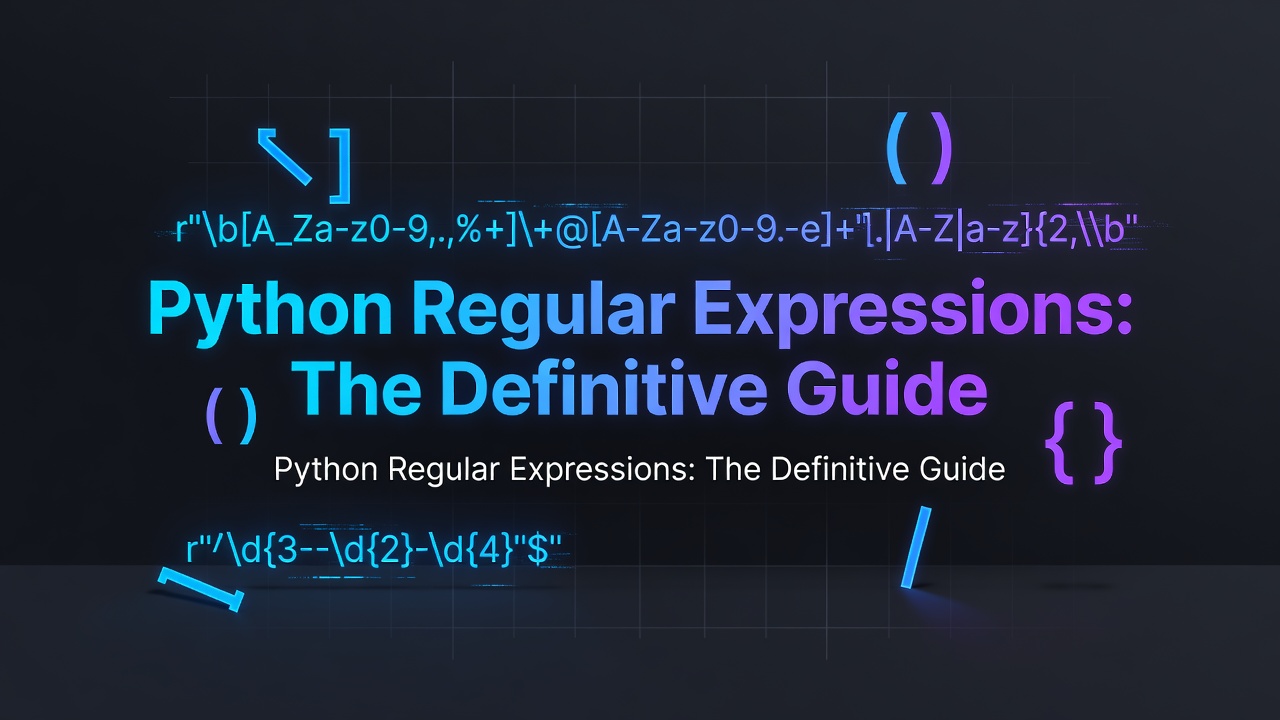 Python Regular Expressions: The Definitive Guide