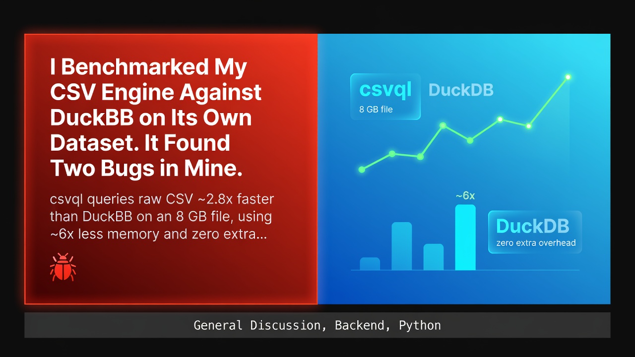 I Benchmarked My CSV Engine Against DuckDB on Its Own Dataset. It Found Two Bugs in Mine.