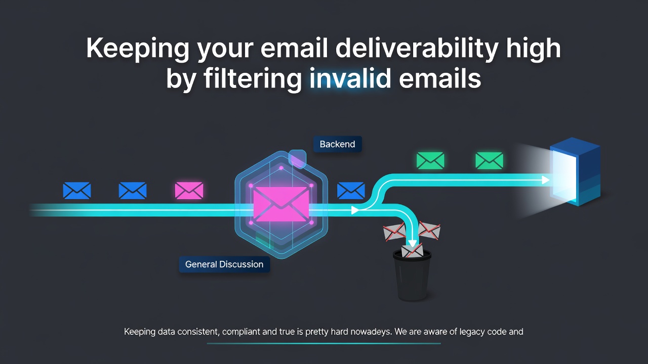 Keeping your email deliverability high by filtering invalid emails