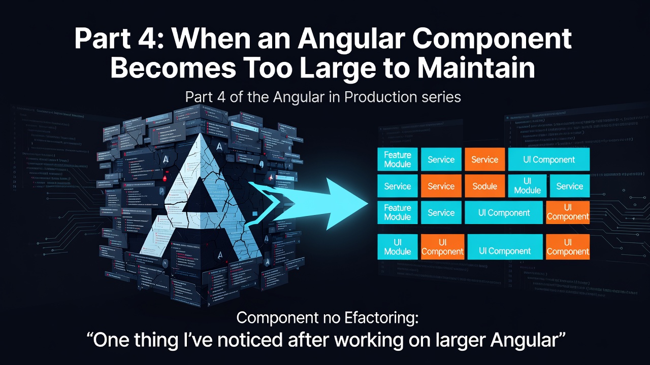 Part 4: When an Angular Component Becomes Too Large to Maintain