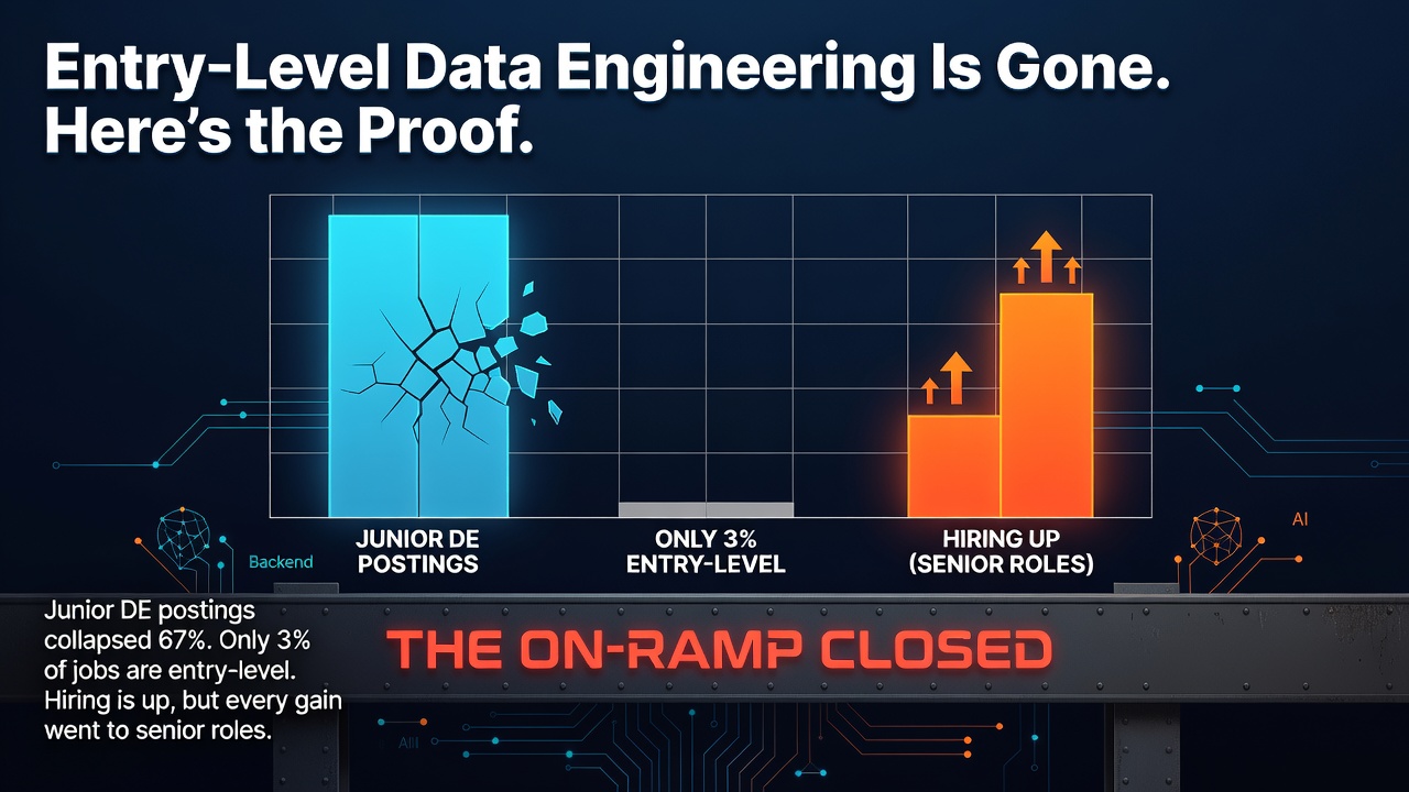 Entry-Level Data Engineering Is Gone. Here's the Proof.