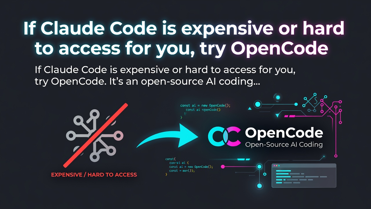If Claude Code is expensive or hard to access for you, try OpenCode