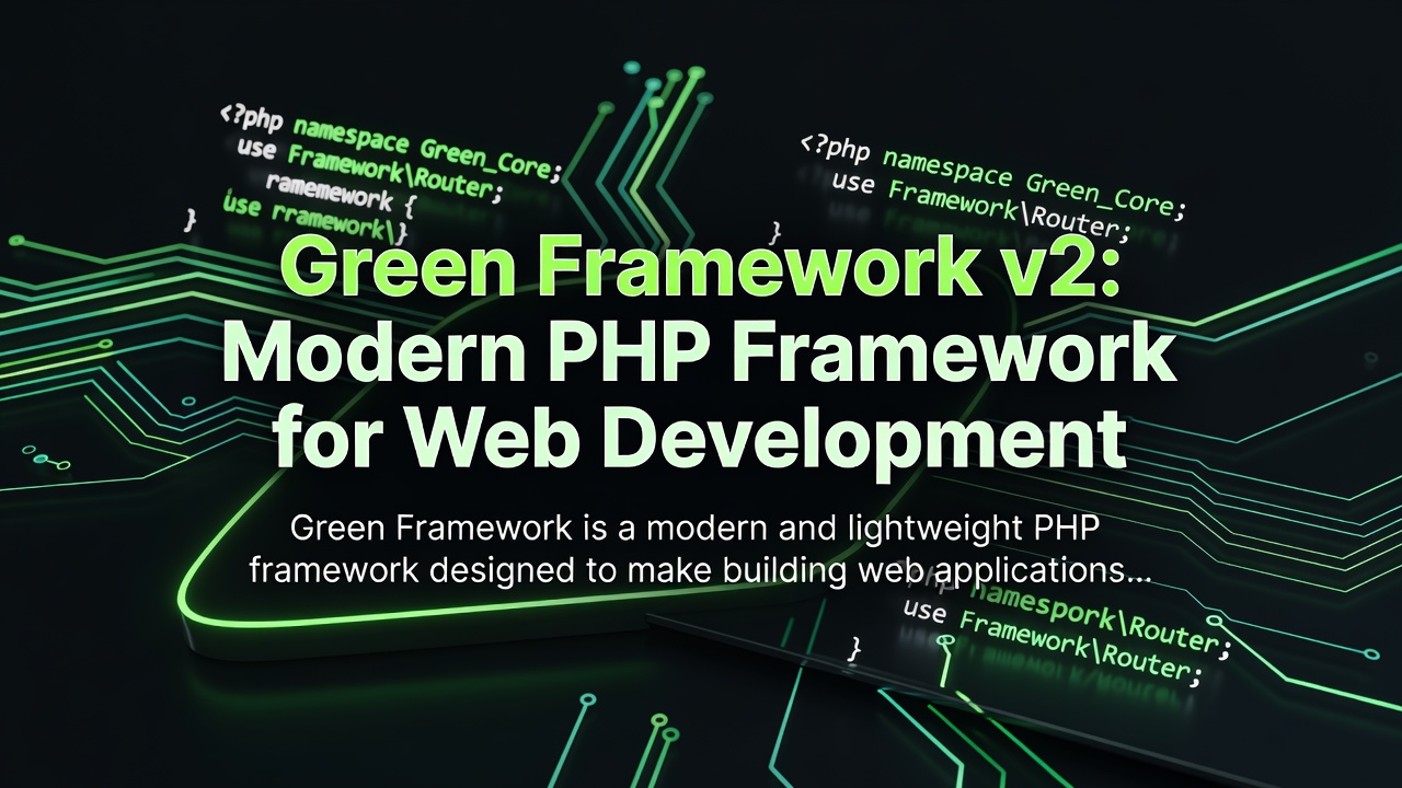 Green Framework v2: Modern PHP Framework for Web Development