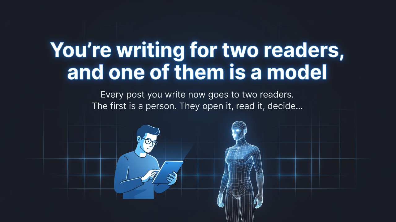You're writing for two readers, and one of them is a model
