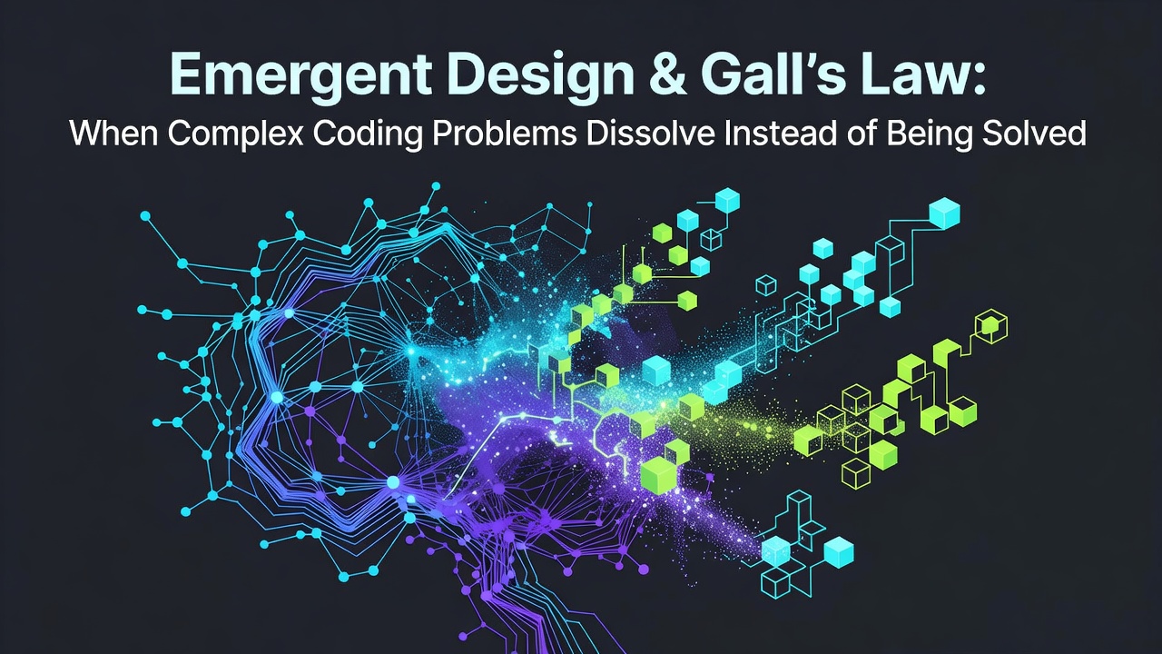 Emergent Design & Gall's Law: When Complex Coding Problems Dissolve Instead of Being Solved