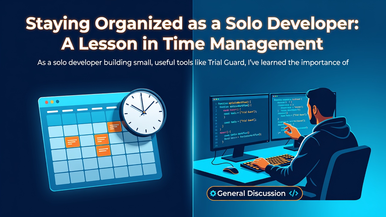 Staying Organized as a Solo Developer: A Lesson in Time Management