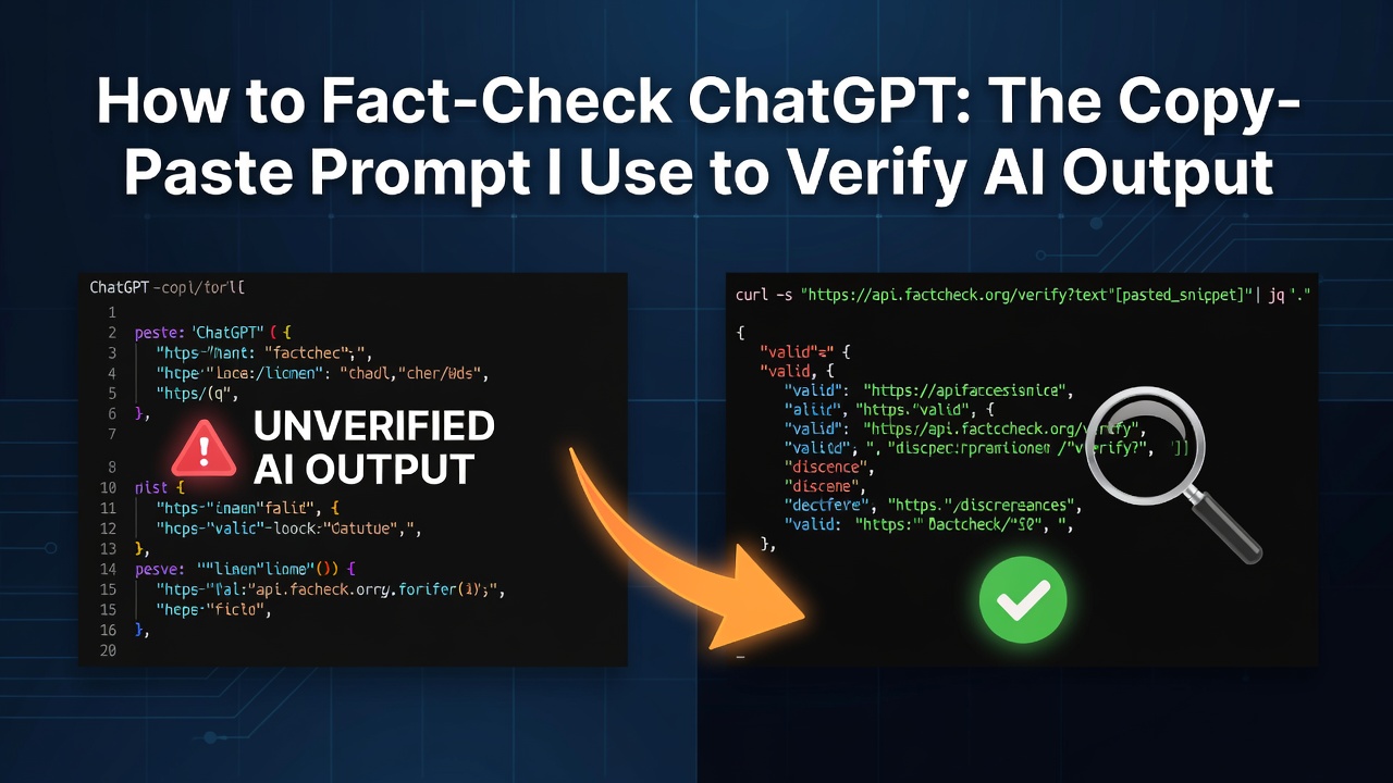 How to Fact-Check ChatGPT: The Copy-Paste Prompt I Use to Verify AI Output