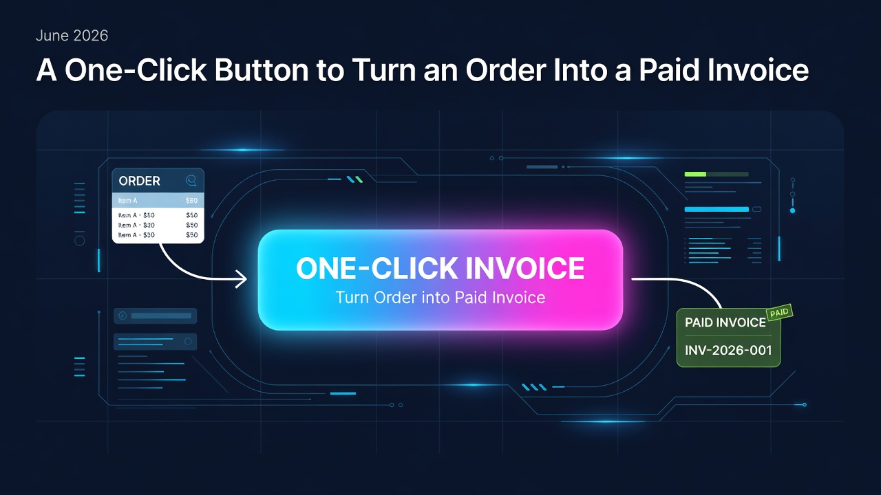A One-Click Button to Turn an Order Into a Paid Invoice