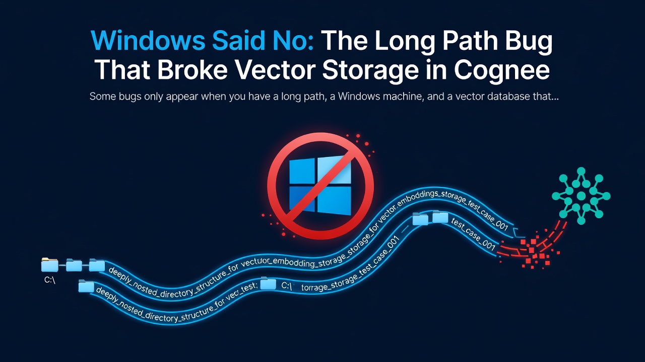 Windows Said No: The Long Path Bug That Broke Vector Storage in Cognee