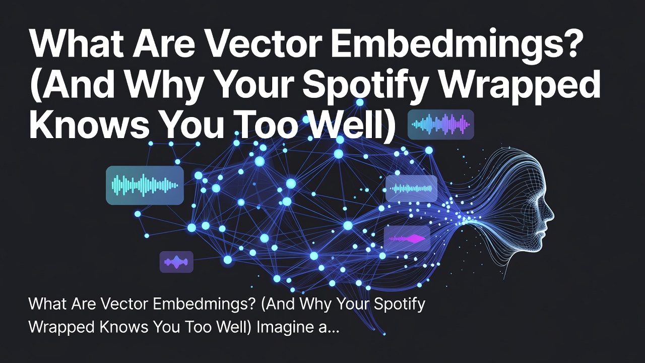 What Are Vector Embeddings? (And Why Your Spotify Wrapped Knows You Too Well)