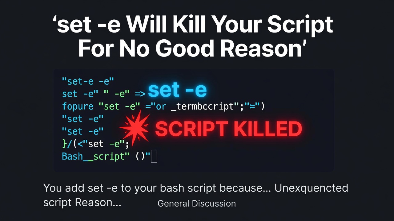 set -e Will Kill Your Script For No Good Reason