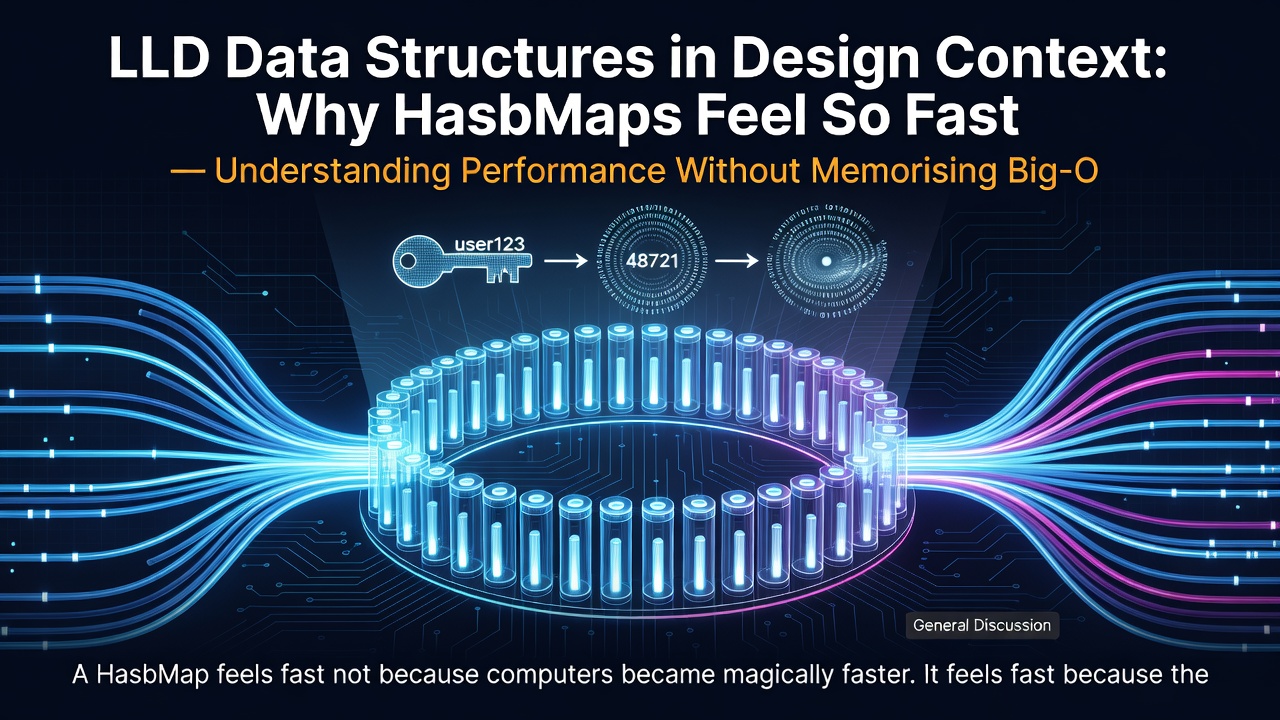 LLD Data Structures in Design Context: Why HashMaps Feel So Fast — Understanding Performance Without Memorising Big-O