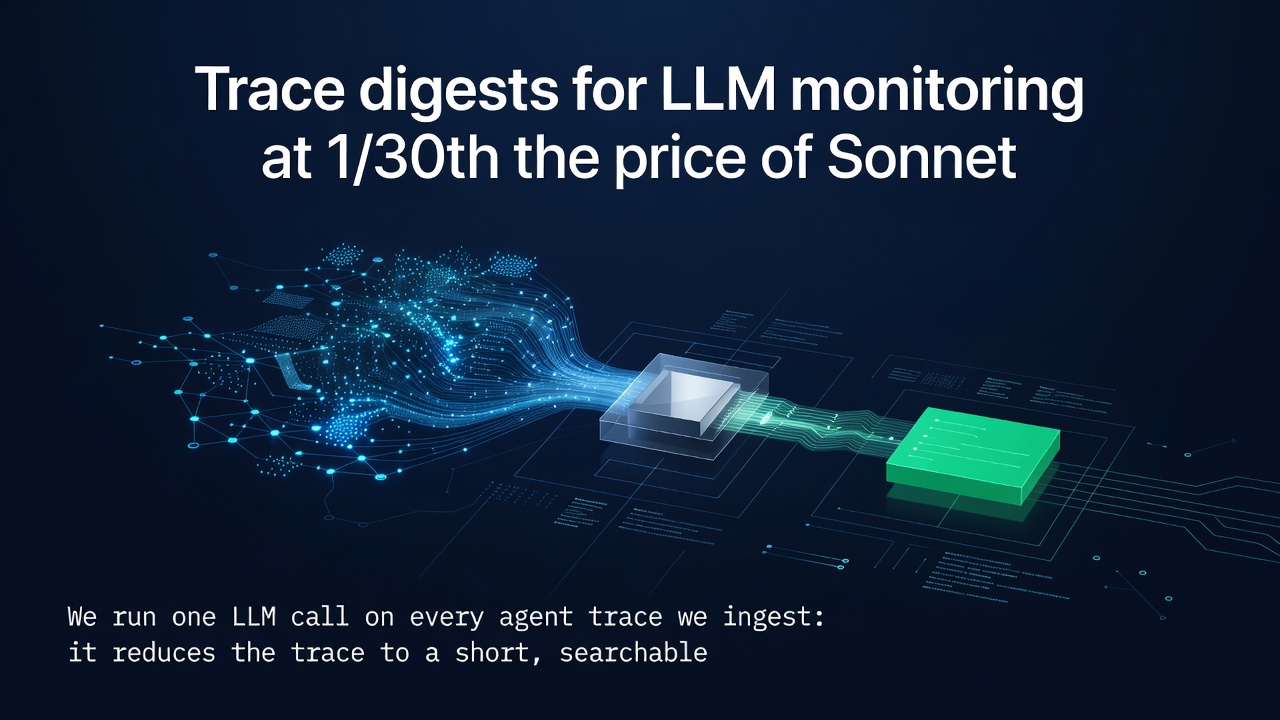 Trace digests for LLM monitoring, at 1/30th the price of Sonnet
