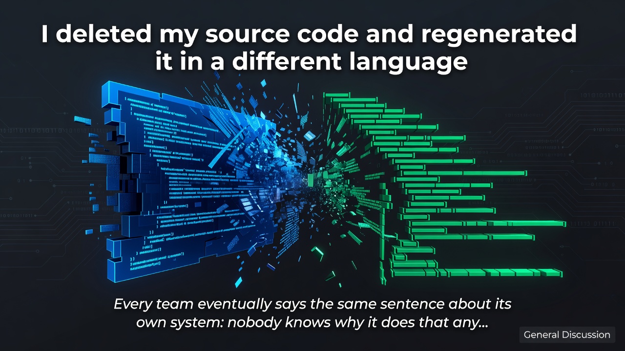 I deleted my source code and regenerated it in a different language