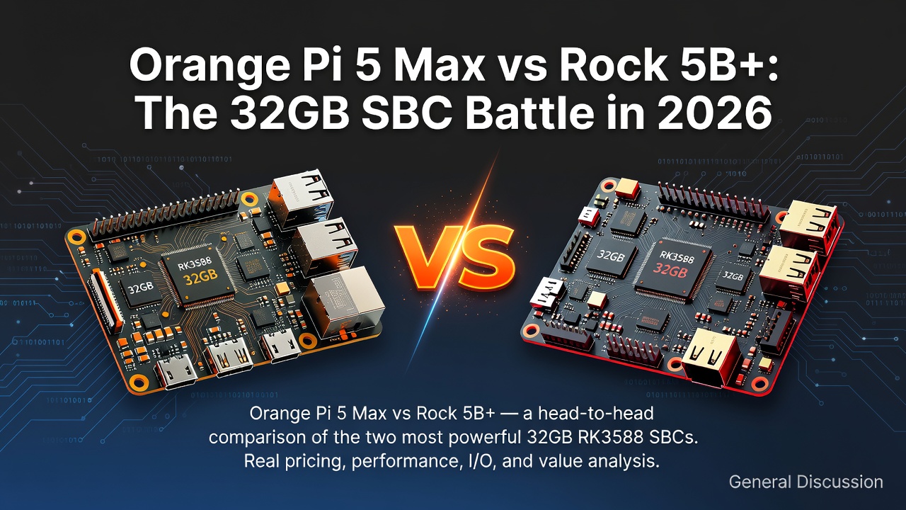 Orange Pi 5 Max vs Rock 5B+: The 32GB SBC Battle in 2026