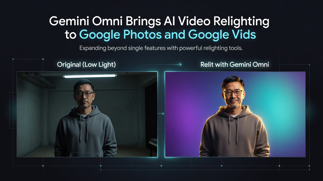 Gemini Omni Brings AI Video Relighting to Google Photos and Google Vids