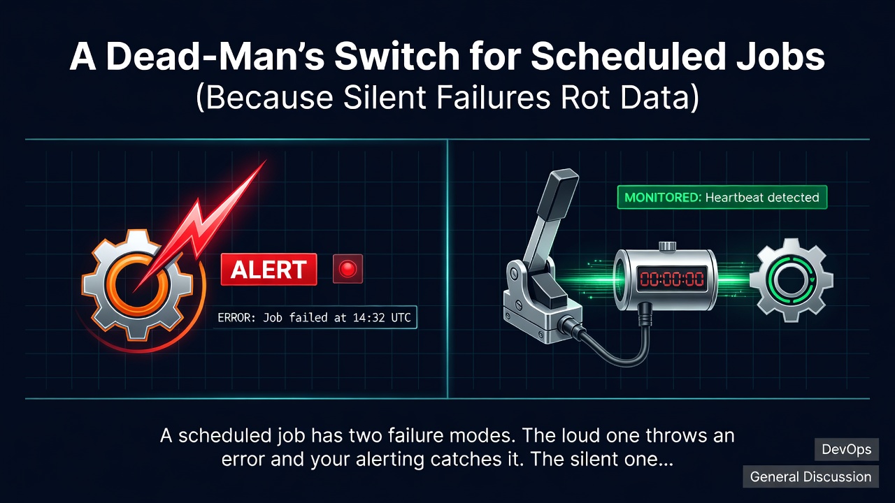 A Dead-Man's Switch for Scheduled Jobs (Because Silent Failures Rot Data)