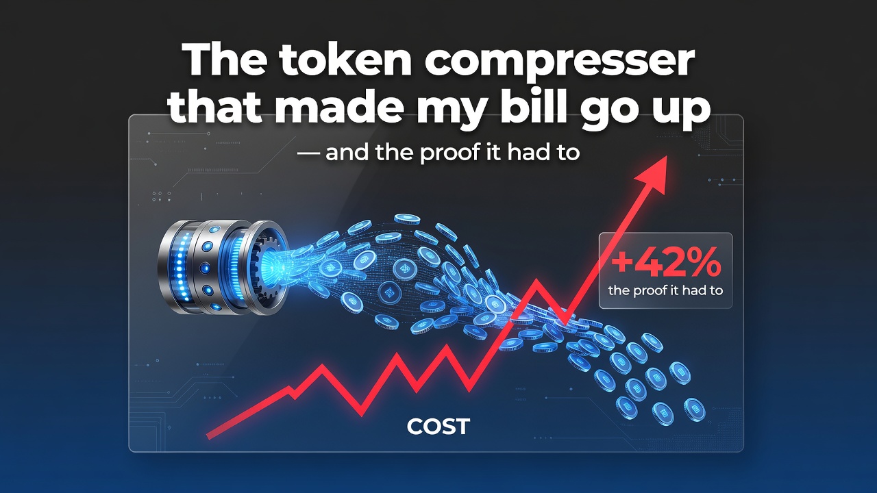 The token compressor that made my bill go up — and the proof it had to