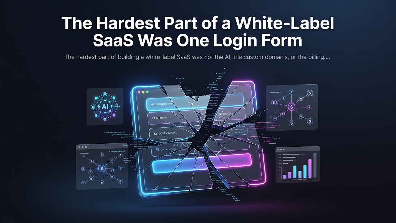 The Hardest Part of a White-Label SaaS Was One Login Form