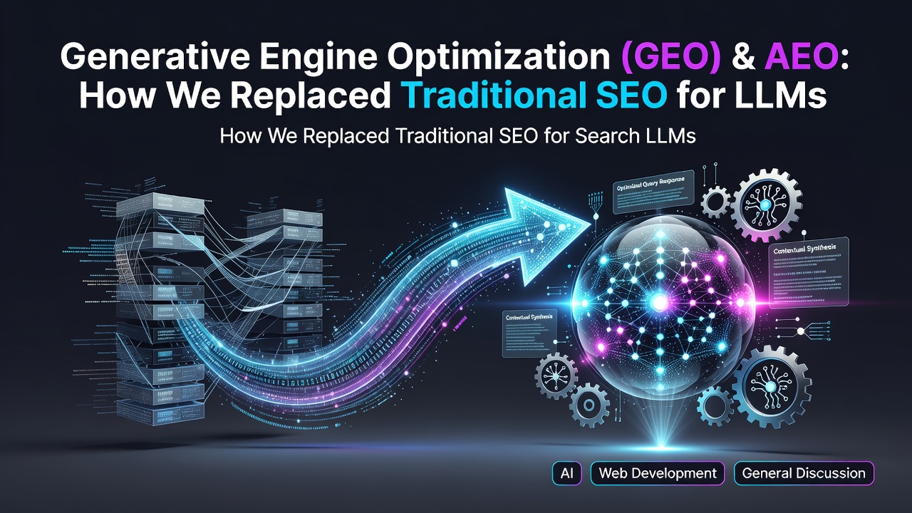 Generative Engine Optimization (GEO) & AEO: How We Replaced Traditional SEO for LLMs