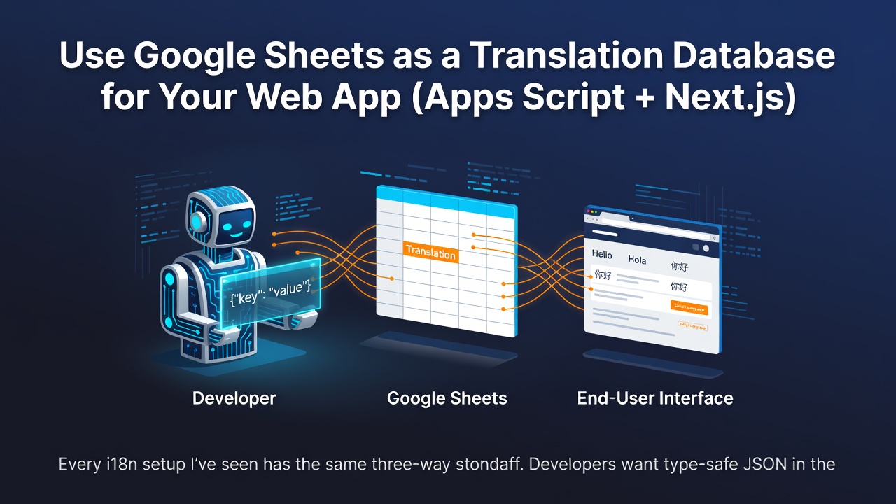 Use Google Sheets as a Translation Database for Your Web App (Apps Script + Next.js)