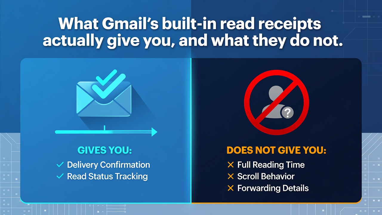 What Gmail's built-in read receipts actually give you, and what they do not
