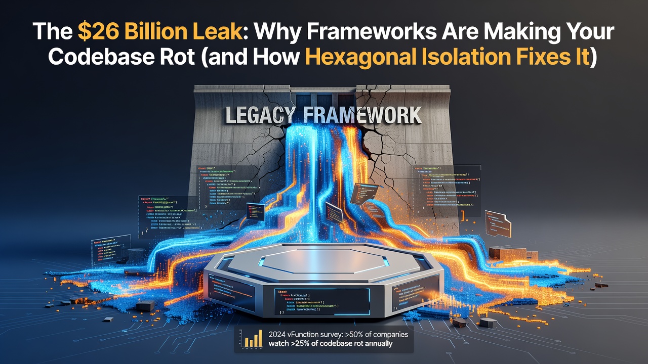 The $26 Billion Leak: Why Frameworks Are Making Your Codebase Rot (and How Hexagonal Isolation Fixes It)